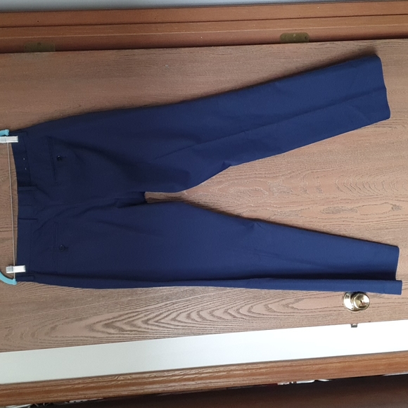 Express Navy Blue Slim Dress Pants - Picture 2 of 8